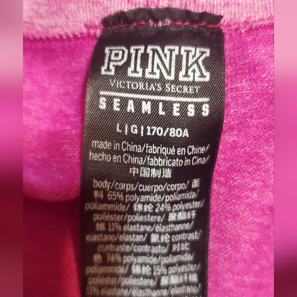 PINK Victoria's Secret Ombre Pink Seamless Leggings. Sz L - Picture 2 of 7